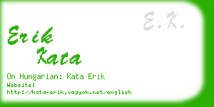 erik kata business card